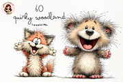 Quirky Woodland PNG Clipart Bundle, an Animal Illustration by Nicolle's Colorful Art (Thumbnail 1 of 5)