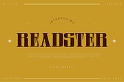 READSTER - Vintage Serif Font, a Handwritten Font by Rightwheels (Thumbnail 1 of 9)