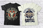 Bodybuilder Layered Font, a Symbol Font by VozzyStock (Thumbnail 6 of 12)