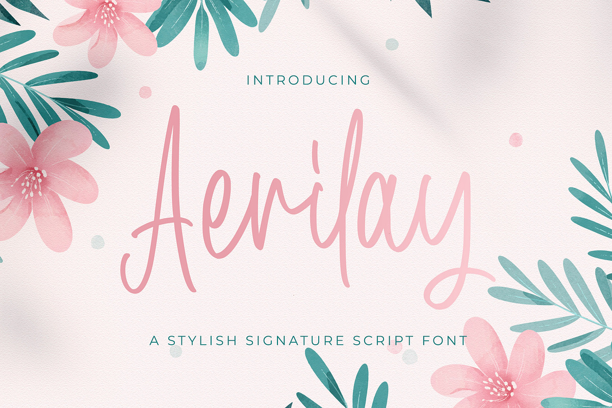 Aerilay - Handwritten Font, a Script Font by StringLabs (Photo 1 of 10)