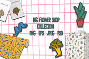 Flower shop decor. Florist set, a Decorative Illustration by SaintPic illustrations (Thumbnail 1 of 5)