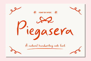 Piegasera Natural Script Font