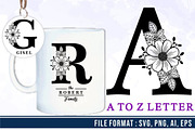 Floral Alphabet Letter SVG Bundle, a Graphic by D2PUTRI (Thumbnail 7 of 15)