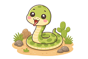 Cute Baby Snake Cartoon Character, an Animal Illustration by Artpon Illustration (Thumbnail 1 of 3)