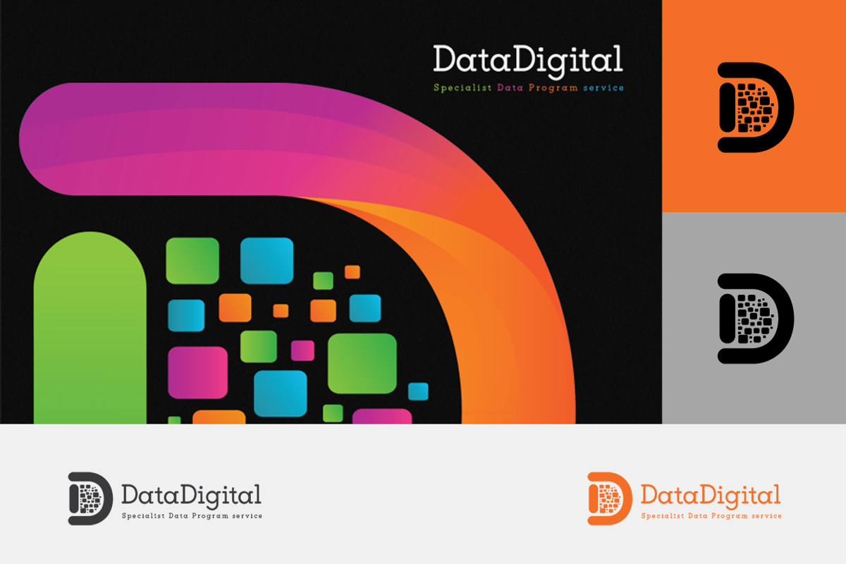Data Digital Logo, a Branding & Logo Template by Proonty