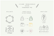 Hand drawn nature & plants doodles, an Illustration by Crocus Paperi (Thumbnail 2 of 4)