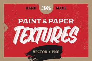 36 Vector Textures - Paint & Paper