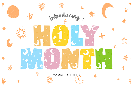 Holy Month - Decorative Font Types, a Font by AMC STUDIO