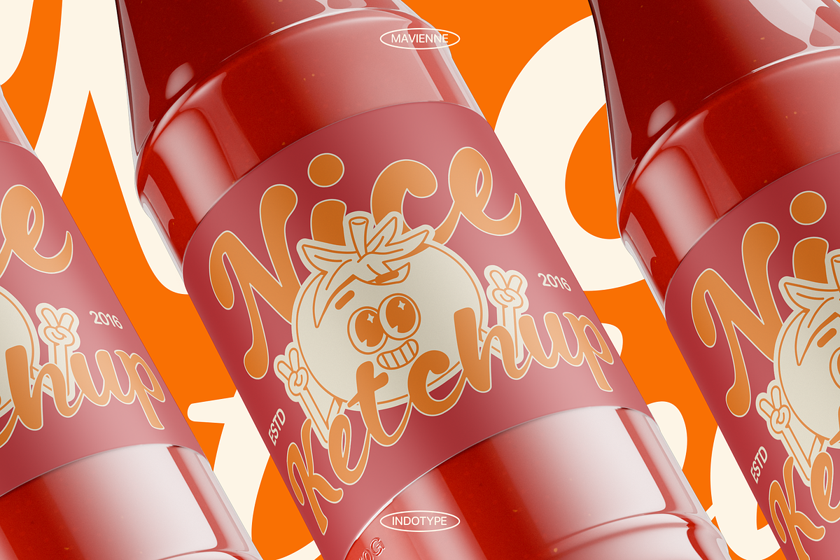 Mavienne - Retro Script Bold Font, a Script Font by Indotype Foundry (Photo 7 of 10)