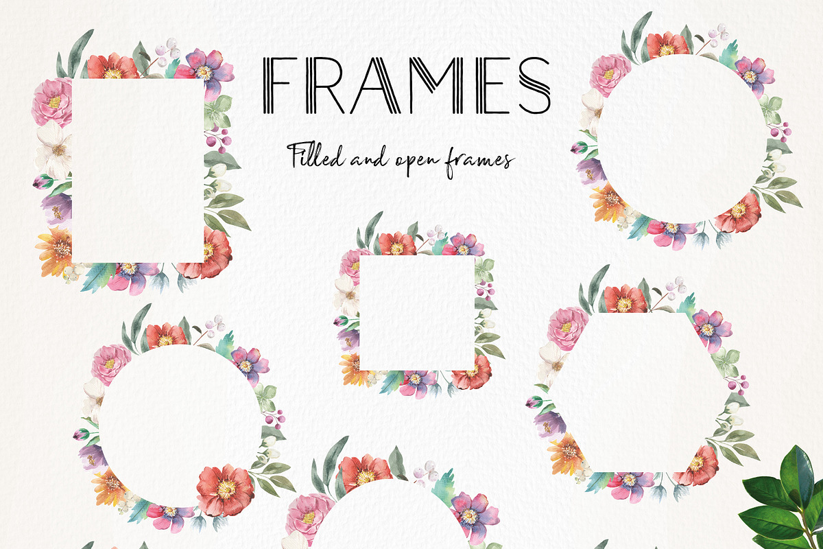 Vivid Watercolor Floral Clipart, an Illustration by Bloomella (Photo 3 of 5)