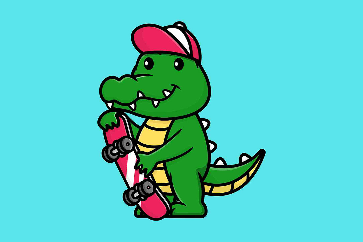 Cute Crocodile Cartoon Vector Icons, an Animal Illustration by Artstorystudio (Photo 5 of 7)