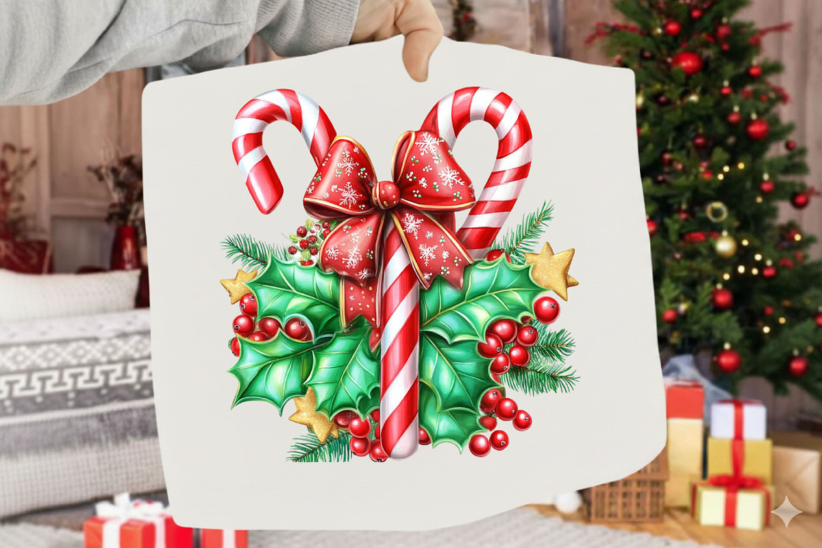 Whimsical Christmas Clipart PNG Bun, a Seasonal Illustration by SVGArt (Photo 5 of 5)