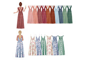 Bridesmaid Clipart Set., a Person Illustration by ColorfulPT (Thumbnail 4 of 6)