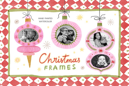 Watercolor Christmas Frames