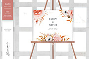 Wedding cards set blush peach & rust, an Invitation Template by Alewiena (Thumbnail 8 of 13)