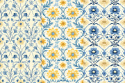 12 Cornflower Bloom Seamless Pattern, a Pattern Graphic by Inknfolly (Thumbnail 3 of 7)