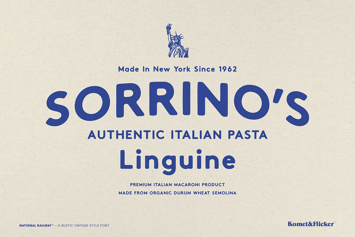 National Railway - A Rustic Font, a Sans Serif Font by Komet & Flicker (Photo 11 of 15)