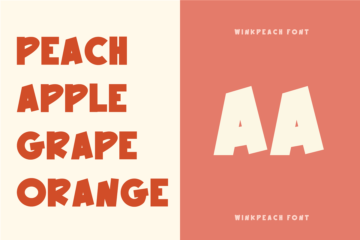 Winkpeach - Playful Handwritten Font, a Handwritten Font by Berdansabersama (Photo 3 of 9)