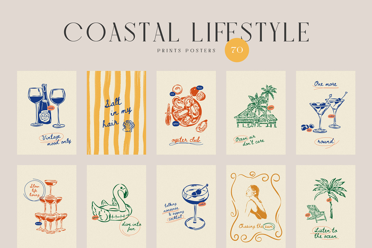 Coastal Lifestyle Posters, an Object Graphic by iStar Design (Photo 5 of 21)