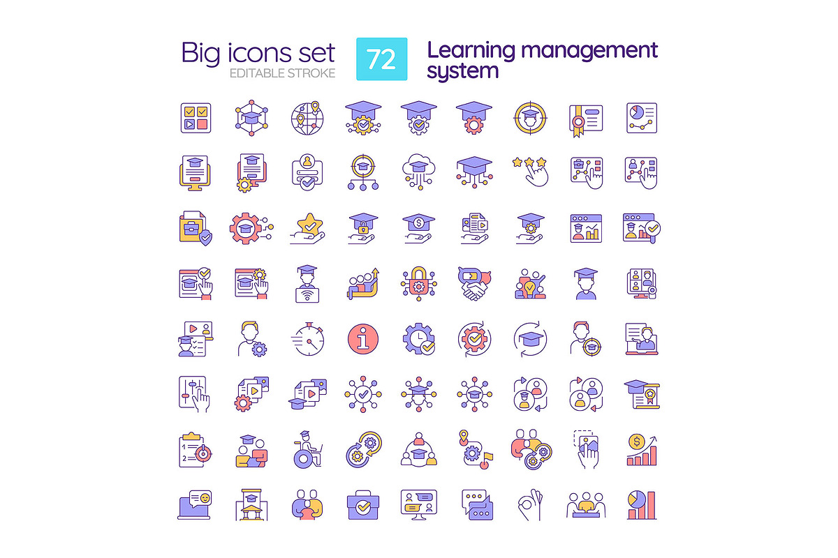 Learning management system RGB color, an Icon by IMG Visuals