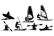Water Ski Silhouette Vector Bundle, an Illustration by Designs_River (Thumbnail 50 of 51)