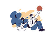 Psychotherapy, psychology concept, a Healthcare Illustration by PaperTrident (Thumbnail 3 of 10)