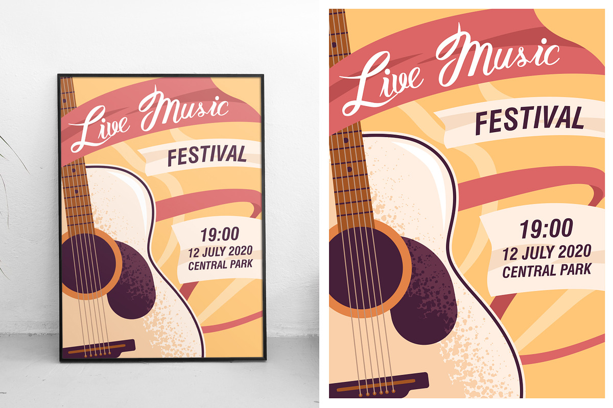 Music festival promo posters set, a Background Graphic by Good Studio (Photo 3 of 5)