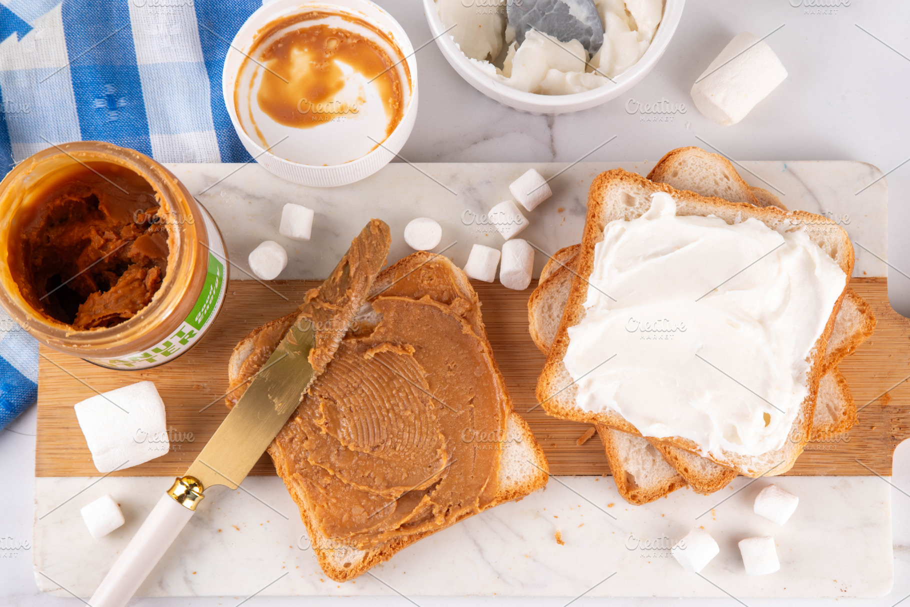Peanut Butter Fluffernutter Sandwich, a Food & Drink Photo by Rimma