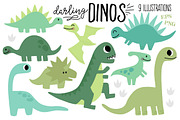 Darling Dinos - Illustration Set, an Animal Illustration by Illustrations by Jessie (Thumbnail 2 of 5)