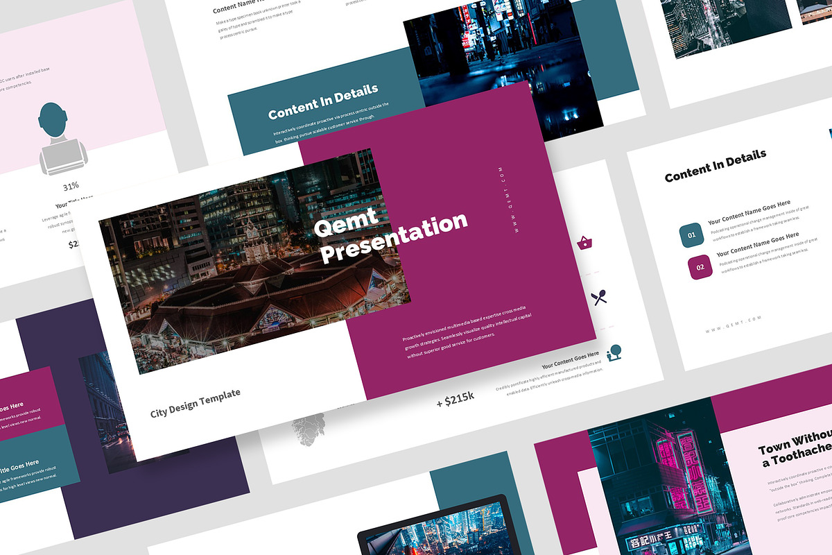Qemt : Real Estate Powerpoint, a Presentation Template by Punkl Camp (Photo 1 of 16)