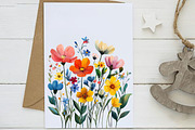 Charming Wild Flowers Watercolor, an Illustration by Designworld (Thumbnail 5 of 8)