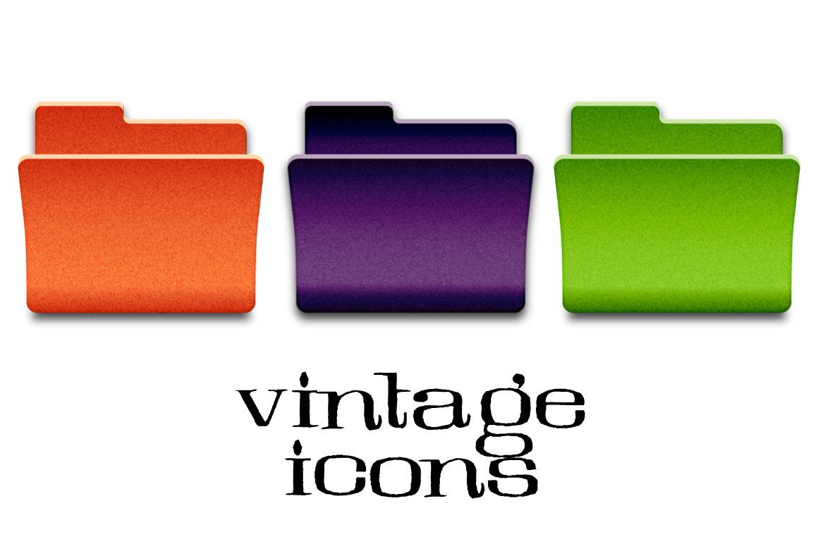 Vintage Folder Icons by Marmalade Moon  Creative Market