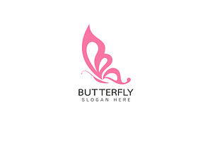 Butterfly logo Vector illustration