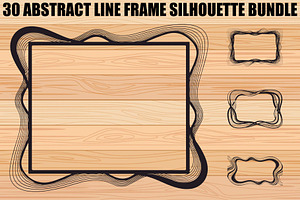 Abstract Line Frame SVG Bundle, an Illustration by yasushie