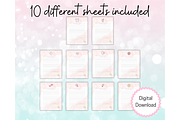 Kawaii Printable Stationery, a Stationery Template by Pixels N Bows (Thumbnail 2 of 3)