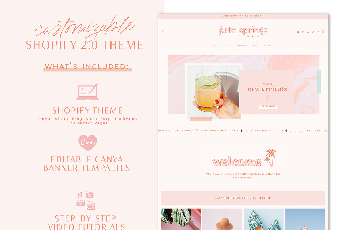 Bright Boho Shopify Theme, a Shopify Template by Macarons and Mimosas (Photo 2 of 10)