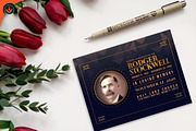 Art Deco Funeral Announcement Card, a Flyer Template by SeraphimChris (Thumbnail 3 of 5)