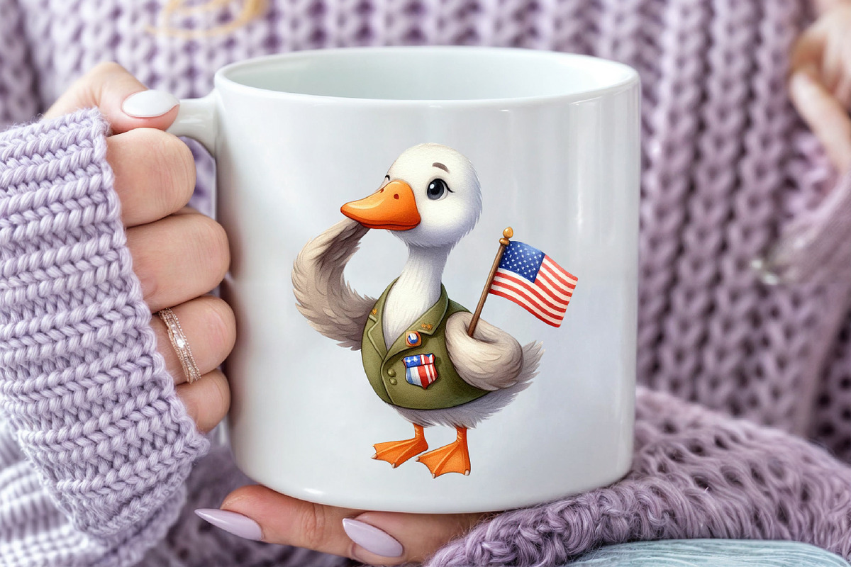 Cartoonish Patriotic Goose Clipart, an Illustration by Pixels.Craft (Photo 5 of 7)