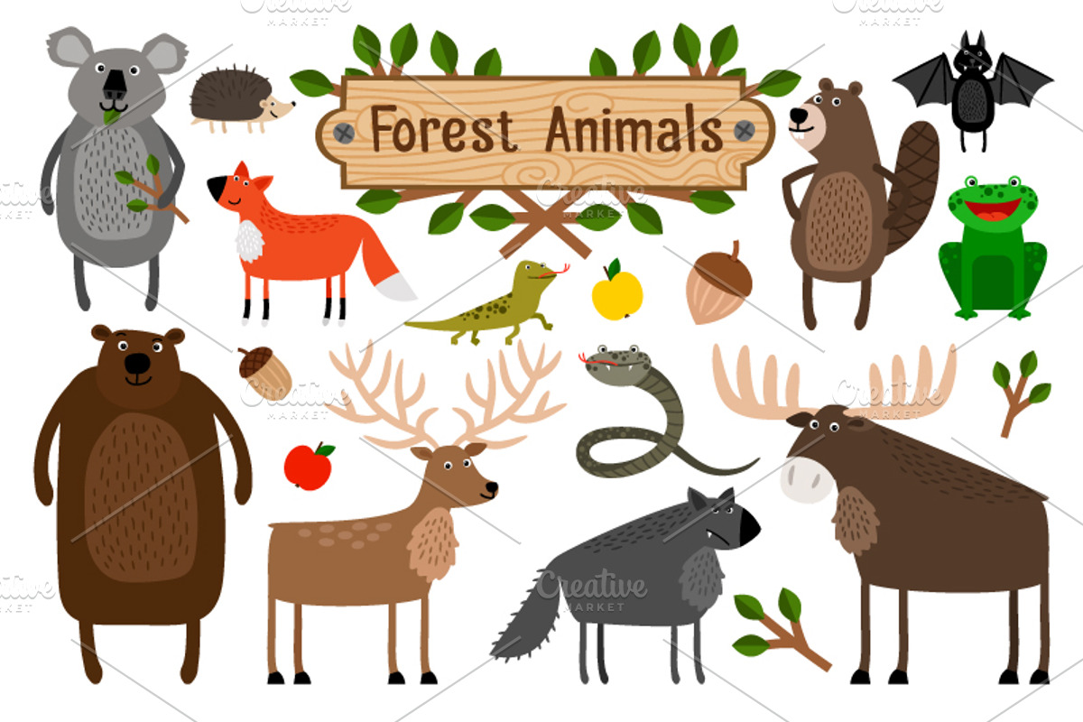 Cartoon Animals, an Object Graphic by ianakauri (Photo 3 of 5)
