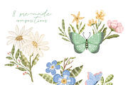 Soft flowers graphic collection, a Decorative Illustration by Yelloo Fish (Thumbnail 3 of 16)