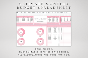 Ultimate Monthly Budget Spreadsheet