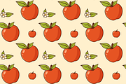 Red Apples Vector Pattern, a Pattern Graphic by Laimmilka (Thumbnail 2 of 3)