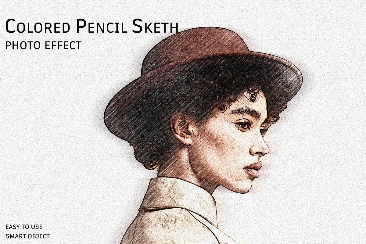 Colored Pencil Sketch Photo Effect, a Presentation Template by 3d_model_tifotizi (Photo 1 of 3)