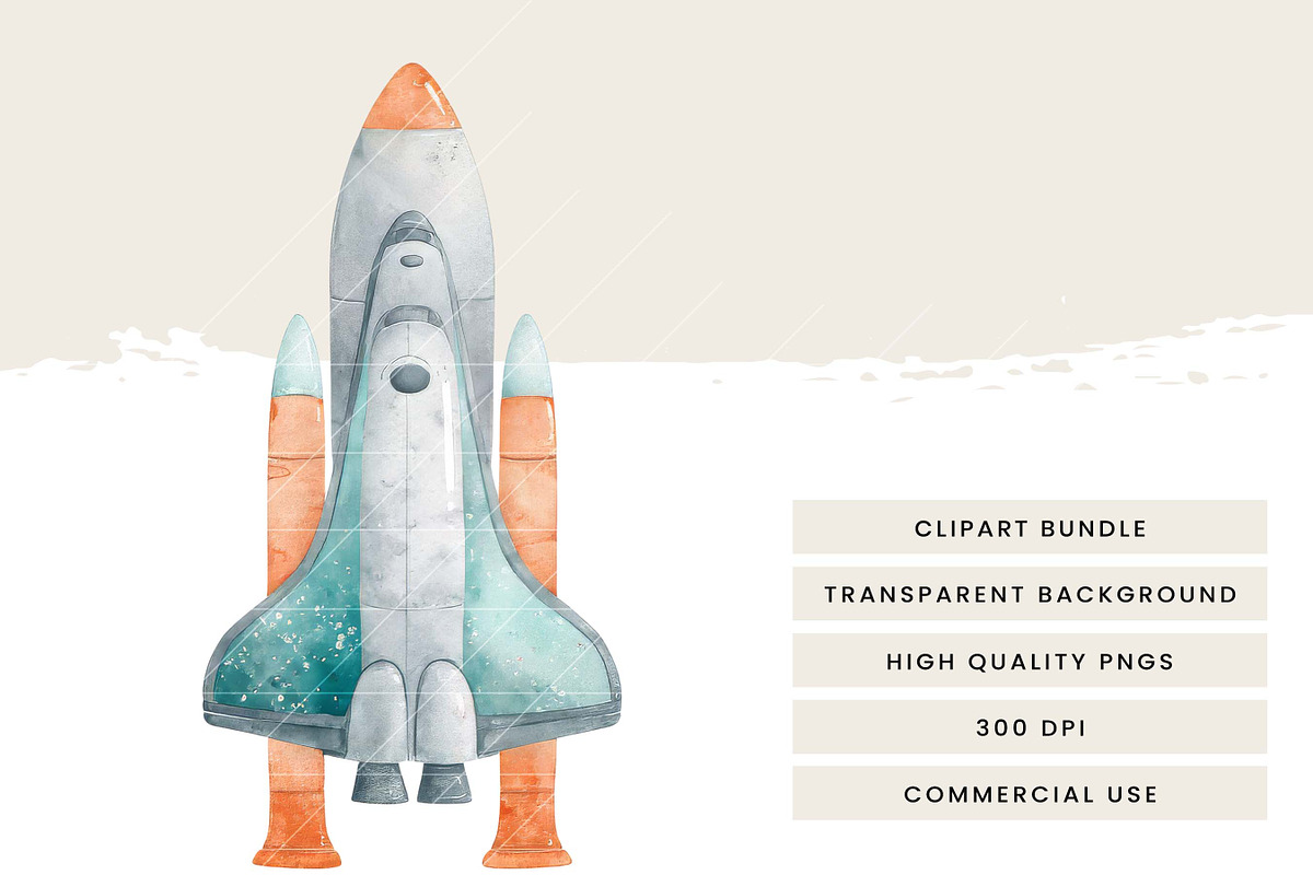 Watercolor Air Transport Clipart, a Transportation Illustration by Design Scotch (Photo 6 of 8)