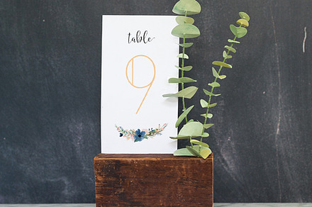 DIY Printable Wedding Table Numbers