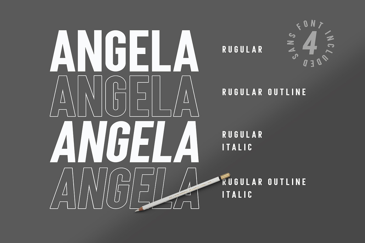 Angela Love Script & Sans preview 3