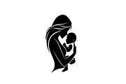 50 Mother and Baby Silhouette Bundle, an Illustration by Creativeshirt (Thumbnail 37 of 48)