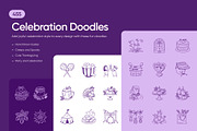 455 Celebration Doodles, an Outline Icon by Brickclay (Thumbnail 1 of 14)
