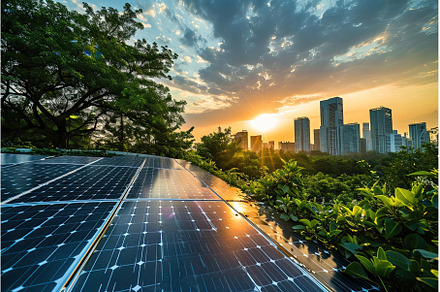 Solar panels Mitigating CO2, an Industrial Photo by Neirfy