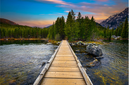 Sunset over Taggart Lake and Grand, a Nature Photo by Nick Fox